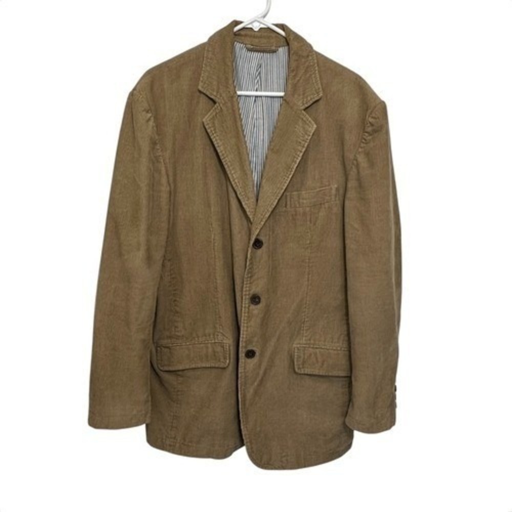 Dunnes Stores Mens Camel Ribbed Corduroy Academic Sports Blazer Coat, 42L
